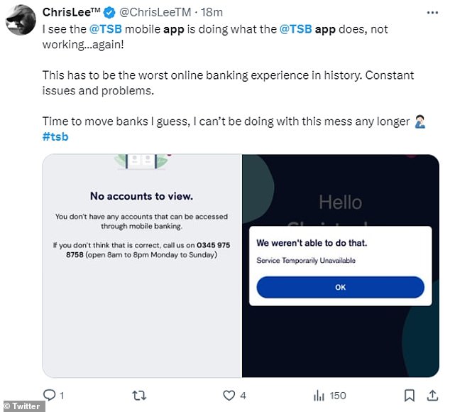 “This has to be the worst online banking experience in history. Constant issues and problems,” one user shared on X