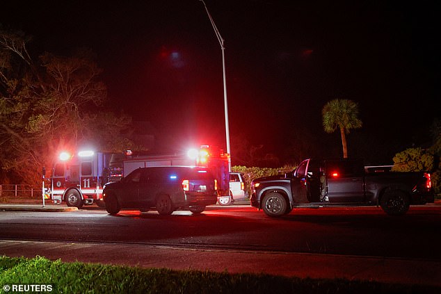 Emergency crews arrive on scene near Siesta Key, hit hard by the storms