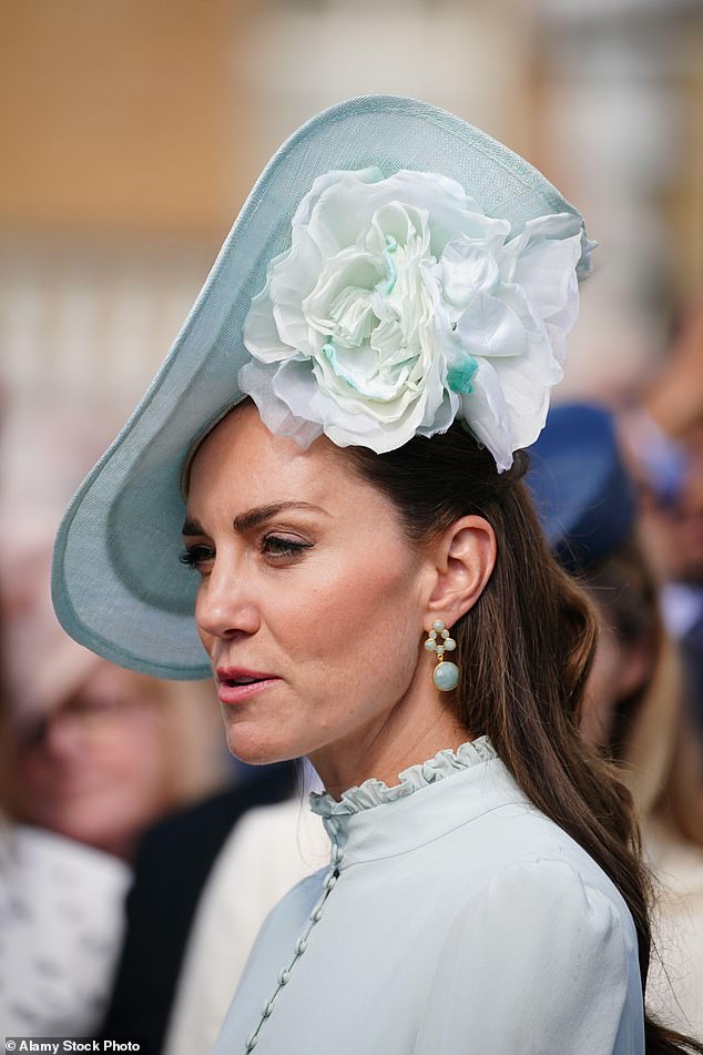 The Princess of Wales wore these aquamarine earrings, which were linked to protecting sailors and ensuring a safe journey, at Buckingham Palace in 2022