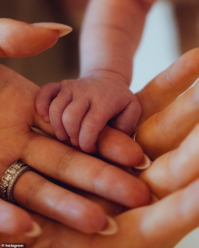 The sporty power couple announced the happy news on Instagram on Thursday by sharing a precious photo of their newborn son's small hand wrapped around his mother's finger.