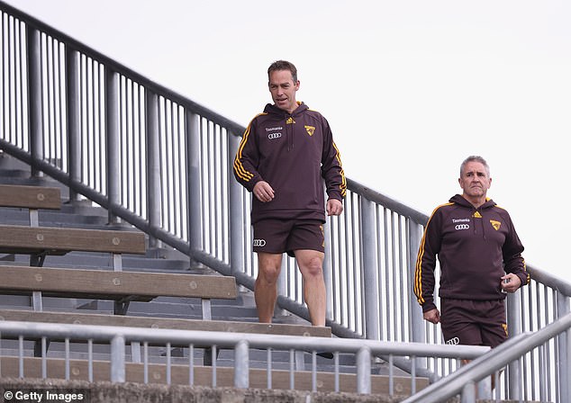 Clarkson (left), who now coaches North Melbourne, Brisbane coach Fagan (right) and Burt deny wrongdoing and reject allegations of racism