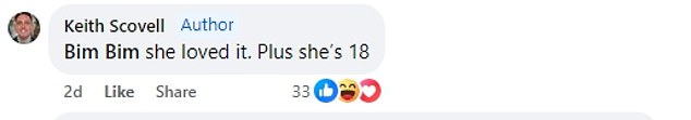 Finally, Keith added in the comments section that his niece 