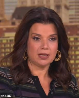 The View host Ana Navarro (pictured) has criticized 'tacky' Melania Trump in a scathing social media post