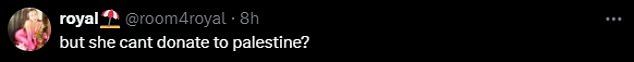 Some people also criticized Taylor for not caring about other causes, such as the ongoing Israeli-Palestinian conflict