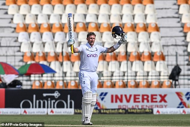 He formed a record-breaking partnership with Root (pictured) as England took the lead