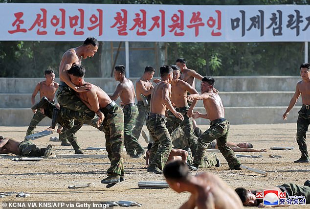 South Korea is closely monitoring the deployment of North Korean troops in Ukraine. This photo taken on September 11, 2024 shows soldiers training at a base for the Korean People's Army (KPA) Special Operations Forces at an undisclosed location in North Korea