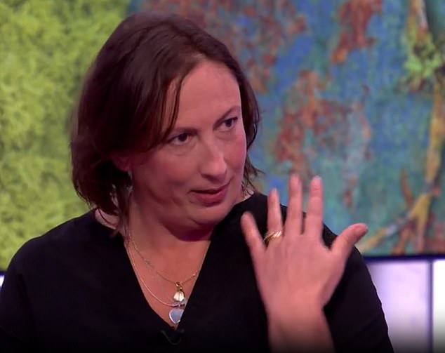 Miranda Hart on The One Show with her wedding ring after revealing she was getting married at 51