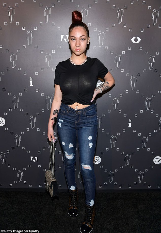 21-year-old Bhad Bhabie had her home burglarized months ago, but was not in the building at the time. Pictured in 2019 in LA