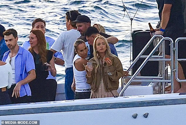 Jackie was spotted partying with her new girlfriend Pip Edwards on the luxury yacht