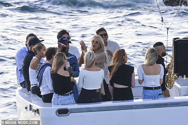 Jackie appeared to be having the time of her life with her friends on her free day out, which they were treated to by a KIIS FM listener who works for Luxury Marine.