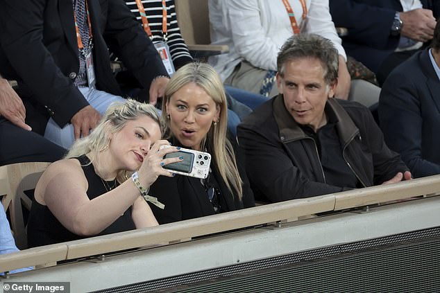 In June, Ben was pictured with Christine and Ella in the stands at the 2024 French Open at Roland Garros in Paris