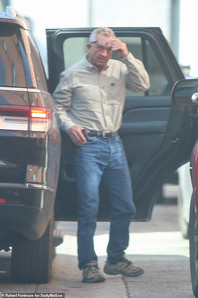 DailyMail.com spotted RFK Jr. California stepping out of a car on Thursday, wearing a button-up shirt, jeans and glasses