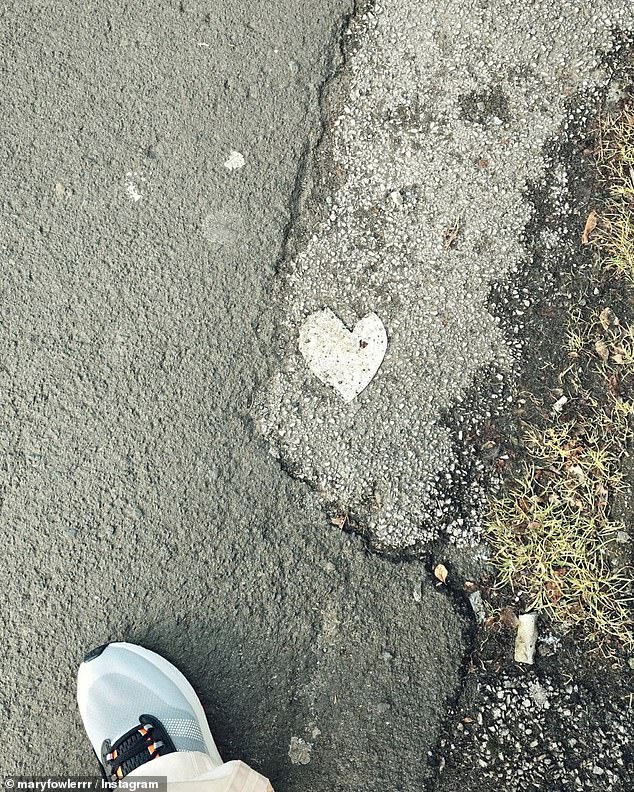 The Matildas star, 21, posted a series of images to Instagram from the countryside on Friday, and among the photos was a love heart (pictured)