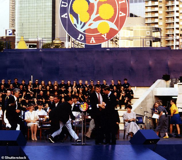 During the 1994 tour, a student fired two shots at Charles with a handgun as he prepared to present awards to schoolchildren in Sydney's Darling Harbour.