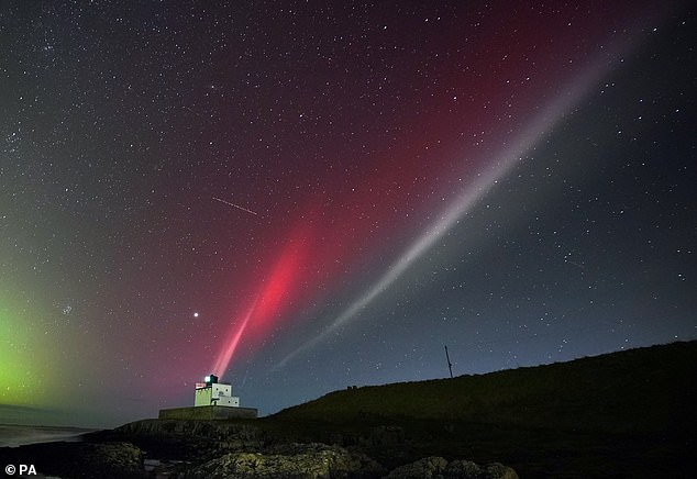 STEVE appeared above Bamburgh Castle in Northumberland last year