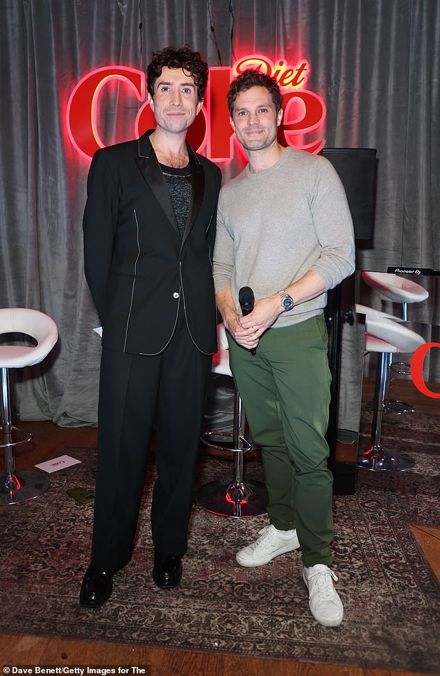 The Irish actor, 42, has taken on the role of ambassador for the drinks brand with the campaign which encourages fans to proudly take ownership of their unique taste (pictured with Nick Grimshaw)