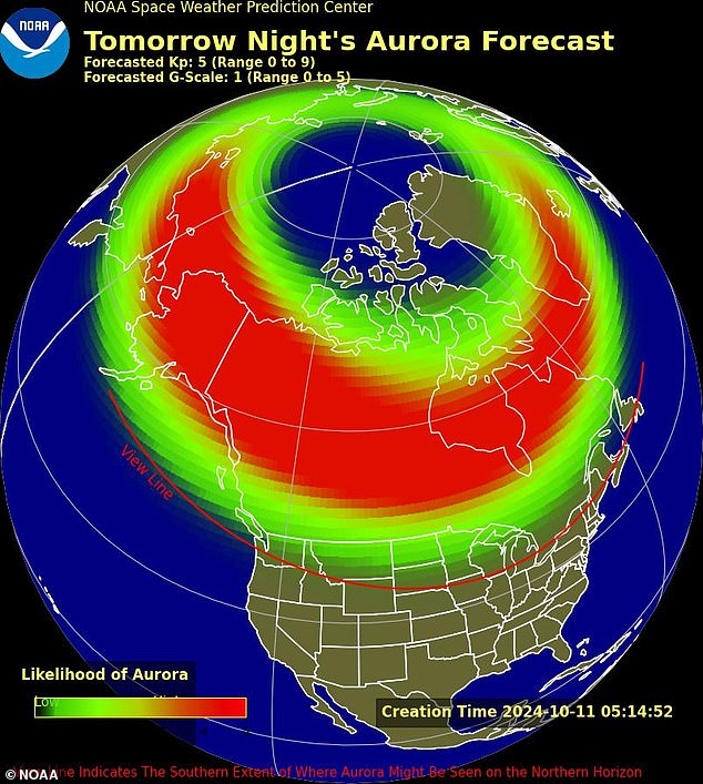 The storm may persist through Friday morning, but is expected to decrease in severity and drop to 'strong' or even 'moderate' levels