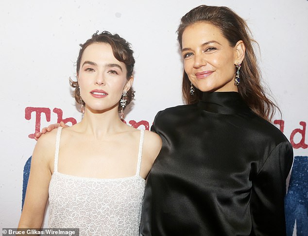 She posed with co-star Katie on the red carpet before heading backstage