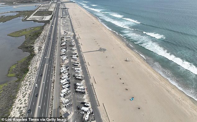 Espy entered the water after first being spotted because he became scared, but emerged back onto the shore of Bolsa Chica about two hours later