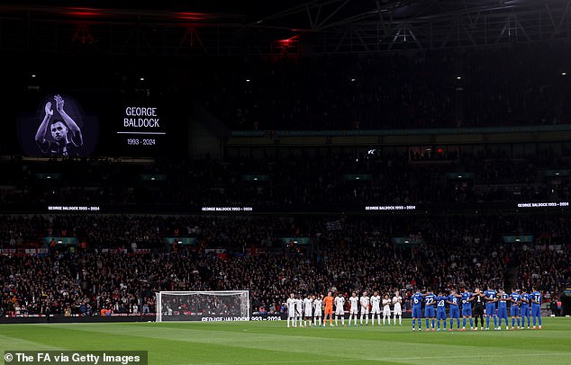 Tributes were paid to Baldock on an emotional evening at Wembley on Thursday