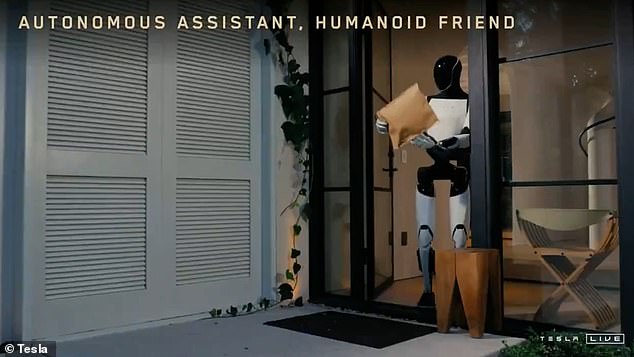 Musk's video showed the robots performing household chores