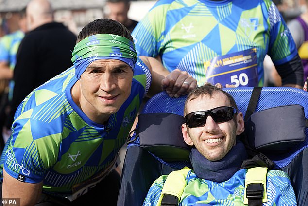 Burrow teamed up with his former teammate Kevin Sinfield to raise money for MND charities