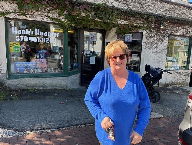 Deanne Loftus, after picking up hoagies at Biden's deli, says Kamala Harris can probably pull off a win. She's afraid of the state's Democratic senator, Bob Casey