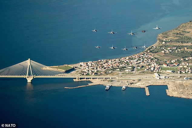 Allied fighter jets taking part in NATO's Ramstein Flag exercise took to the skies over Greece