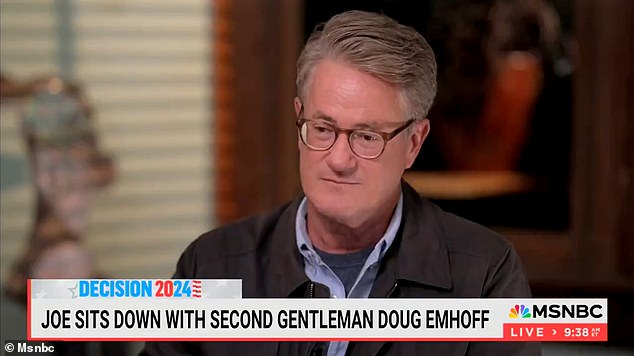 Interviewer Joe Scarborough asked Emhoff about Donald Trump's attacks and how he deals with 'gossip stories about your personal life'