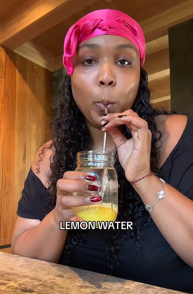 She opened with simple lemon water