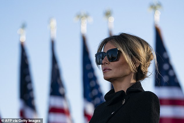 First Lady Melania Trump at Joint Base Andrews