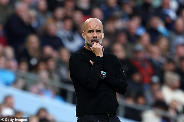 Pep Guardiola (pictured) remains a potential successor to Gareth Southgate, with his Man City contract set to expire at the end of the season