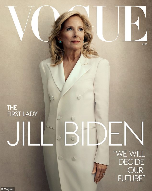 President Biden's wife, Jill Biden, was on the cover of Vogue on July 1, 2024, and he dropped out of the race on July 21.