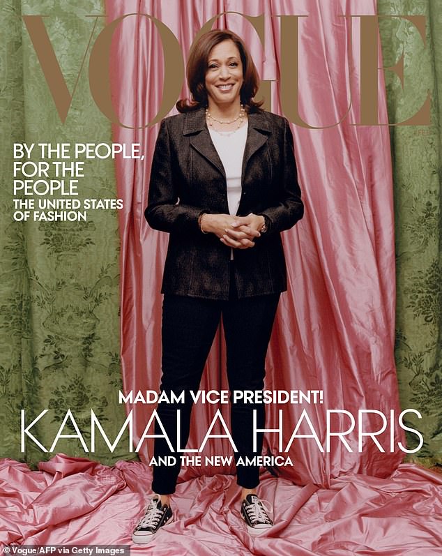 In the weeks leading up to Inauguration Day in 2021, Harris was featured in an issue of Vogue looking casual in Converse sneakers