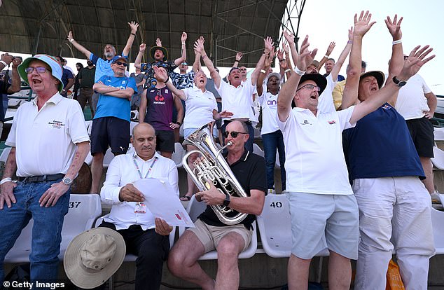 The traveling fans were able to witness one of England's most remarkable victories away from home