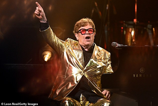 Sir Elton's new Disney+ documentary and musical looks back at his astonishing life in the early days of his fifty-year career (pictured performing at Glastonbury 2023)