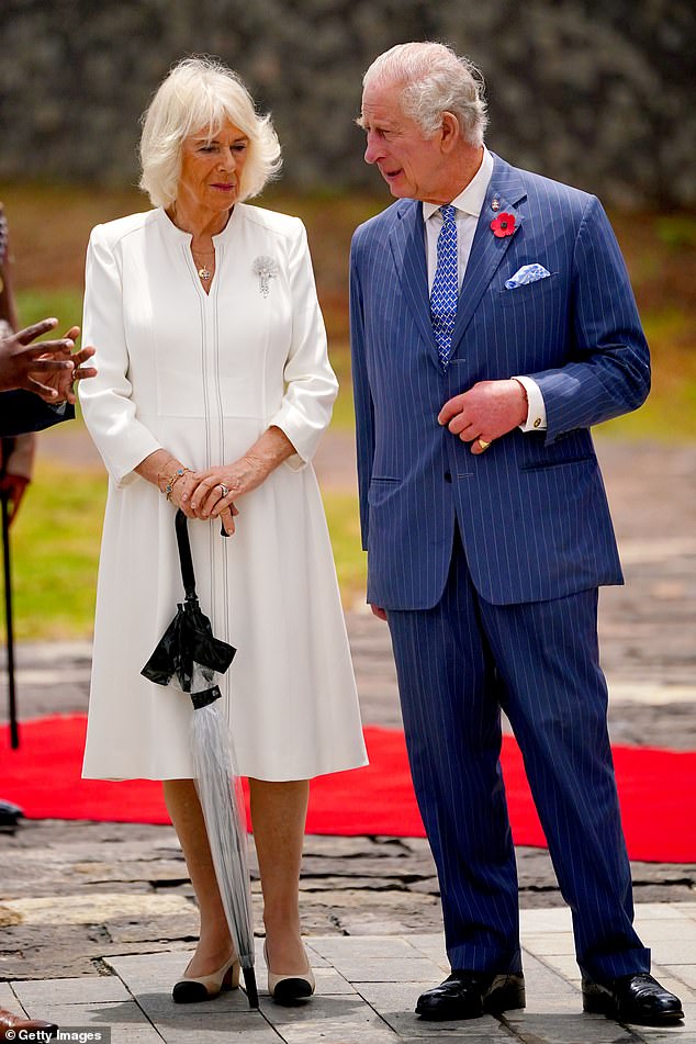 King Charles III and Queen Camilla visit Uhuru Gardens in Nairobi, Kenya on October 31 last year