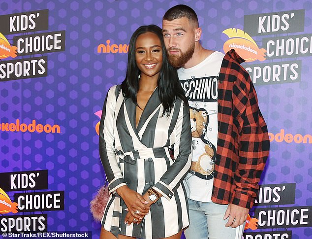 Nicole and Kelce pictured together at the 2018 Nickleodeon Awards in Los Angeles