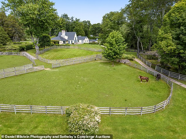 A dressage arena with laser level and viewing area takes up part of the 16-hectare site