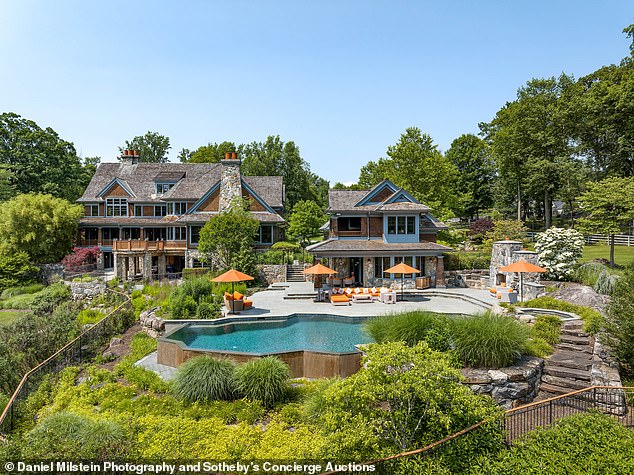 The home also comes complete with an infinity pool and guesthouse