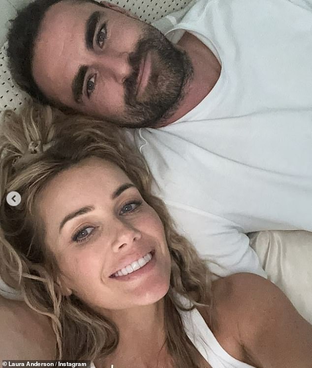 Laura shared several snaps of the couple and also posted a cozy smiley selfie of the couple relaxing in bed together