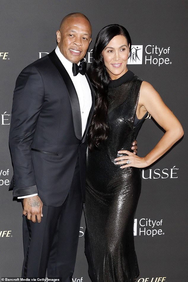 Dr. Charles Sophy, a psychiatrist who said he guided the Compton, California, native and his ex-wife Nicole Young, 54, during their marriage and as a mediator after their divorce, is suing the rapper. The former couple pictured in 2018 in LA