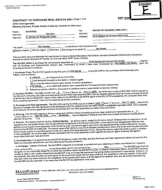 'She "sold" the property to a Max Geesey, and walked away with nearly $500,000.00 in stolen sale proceeds,” the documents state.