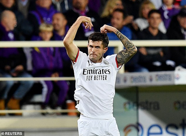 Pulisic is in good form for AC Milan and scored again last week vs. Fiorentina