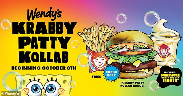 The partnership between Wendy's and SpongeBob SquarePants was announced on October 2