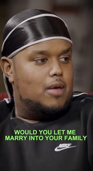 In a recently surfaced clip, YouTuber Chunkz (pictured) is told by Barrientos that he would '110 percent' allow him to marry into his family