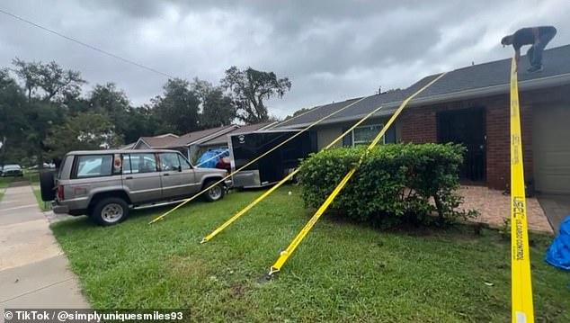 After the storm, it seemed like everything had stayed in place, including the roof