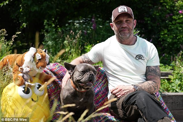 His French bulldog Blue also has all kinds of demands, including treats, a bed and 'duck dishes'