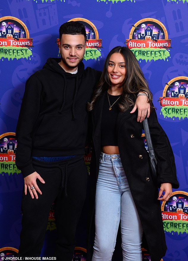 Meanwhile, Jasmine, 23, cut a stylish figure in a black crop top and light blue jeans