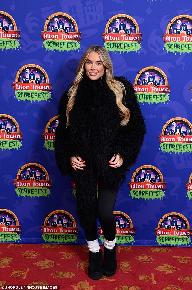 Meanwhile, Samantha Kenny cut a stylish figure in an all-black ensemble consisting of a shaggy black fur coat and leggings.